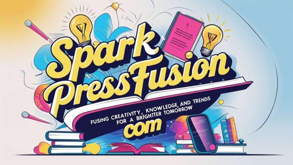 Sparkpressfusion com homepage showing categories like business, education, lifestyle, travel, and creative knowledge hub.